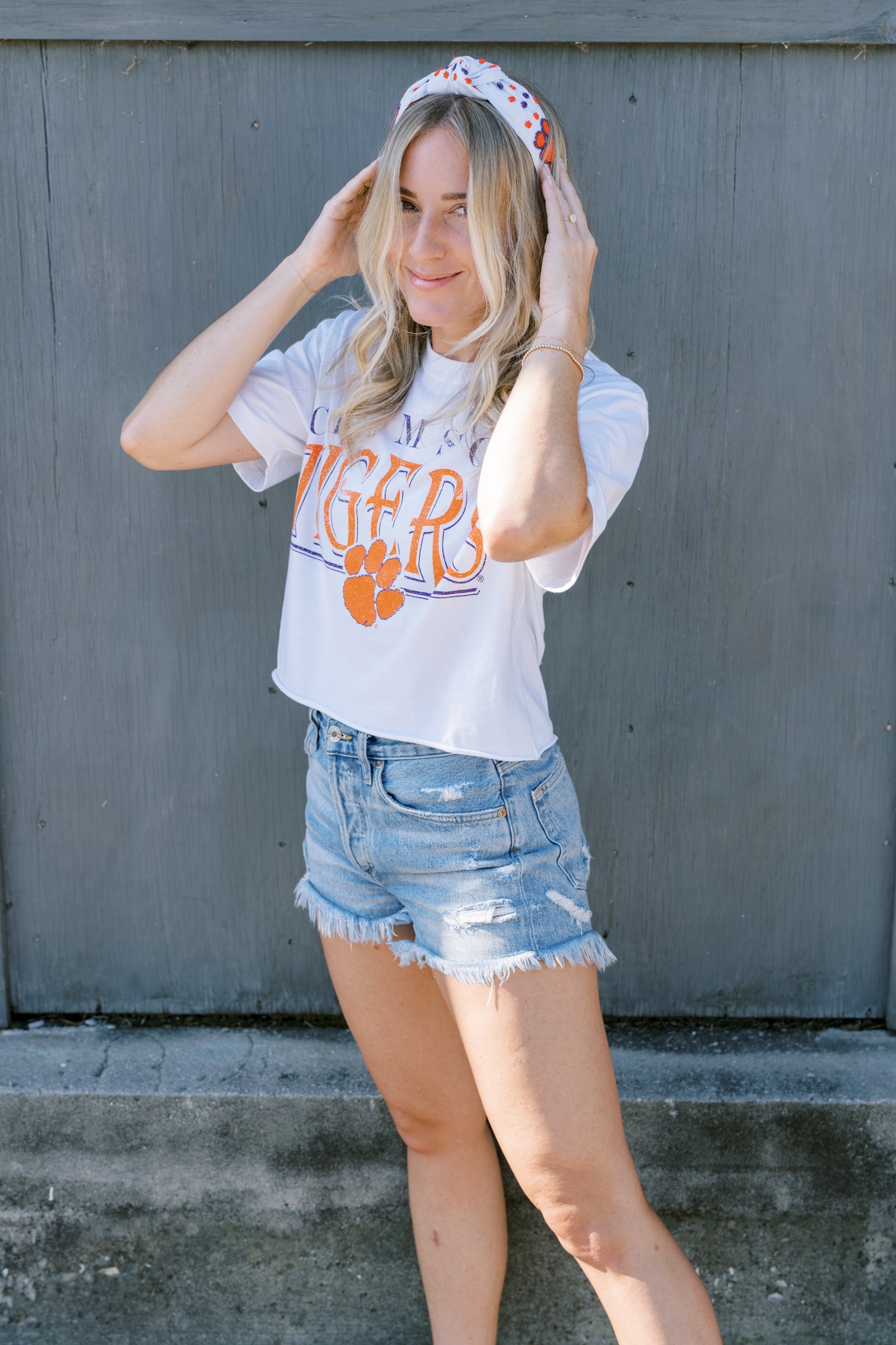 Clemson Tigers 80's Cropped Tee