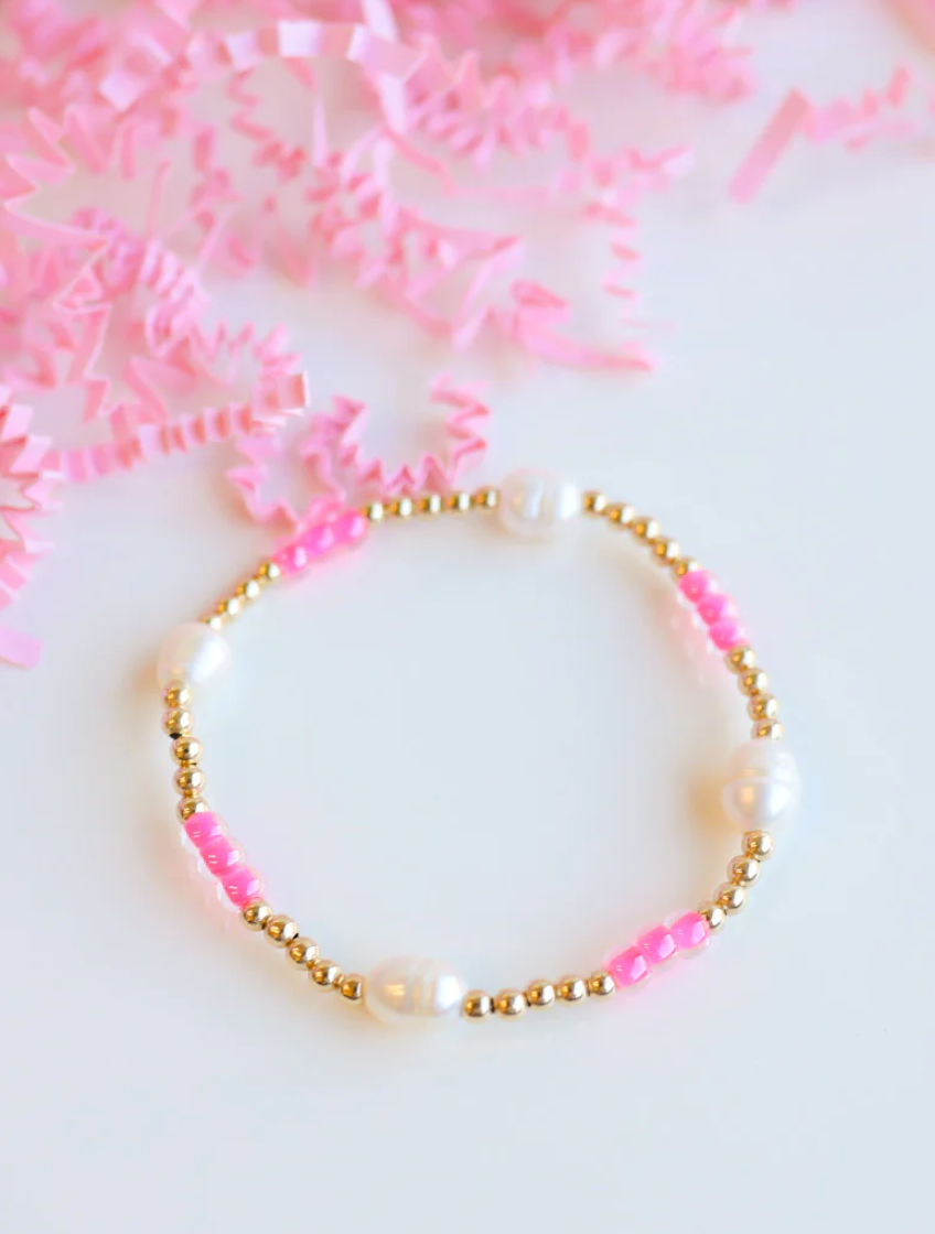 Hot Pink Pearl Poppi Bracelet