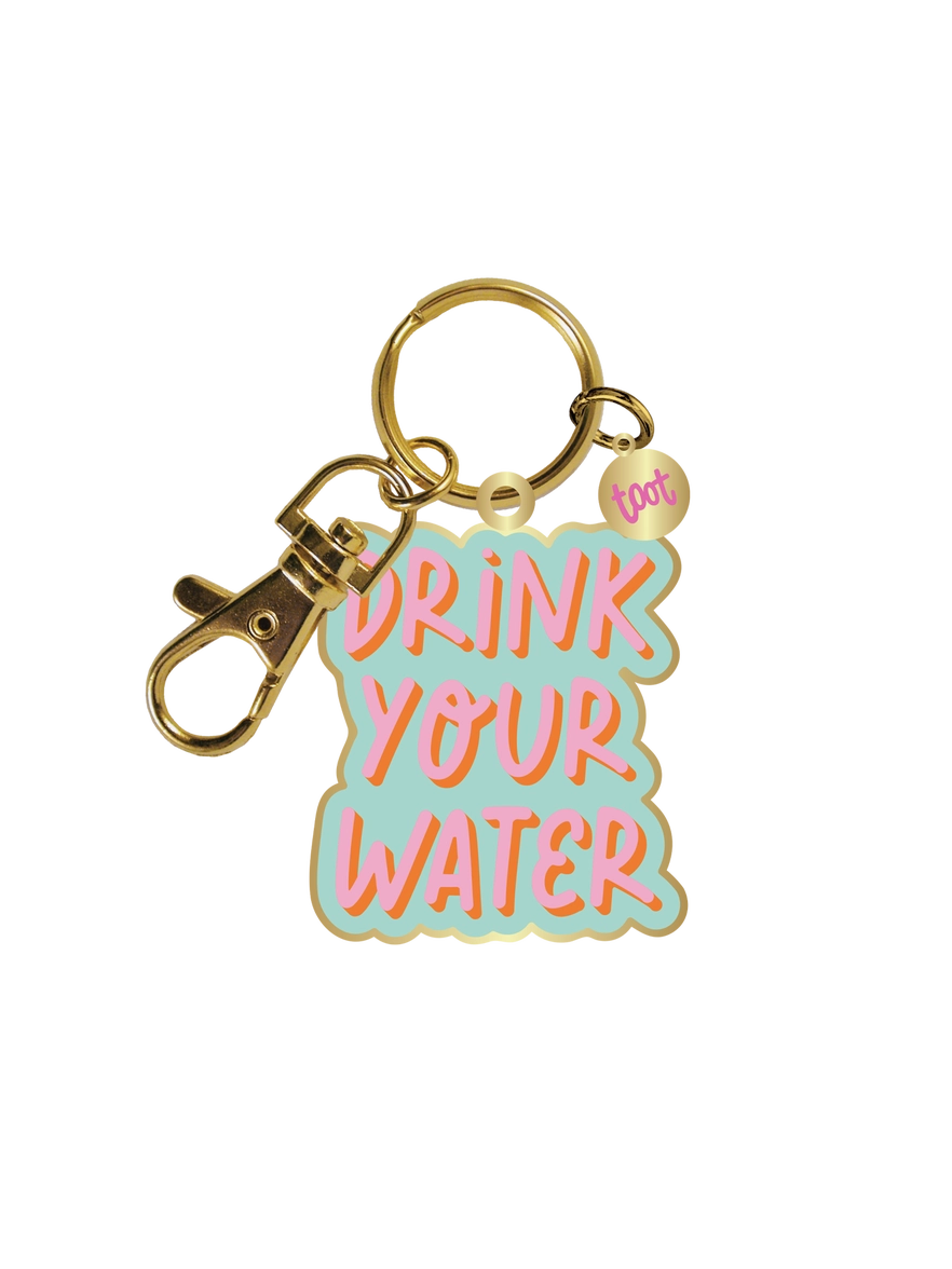 Drink Your Water Key Charm