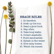 Tea Towel Beach Rules