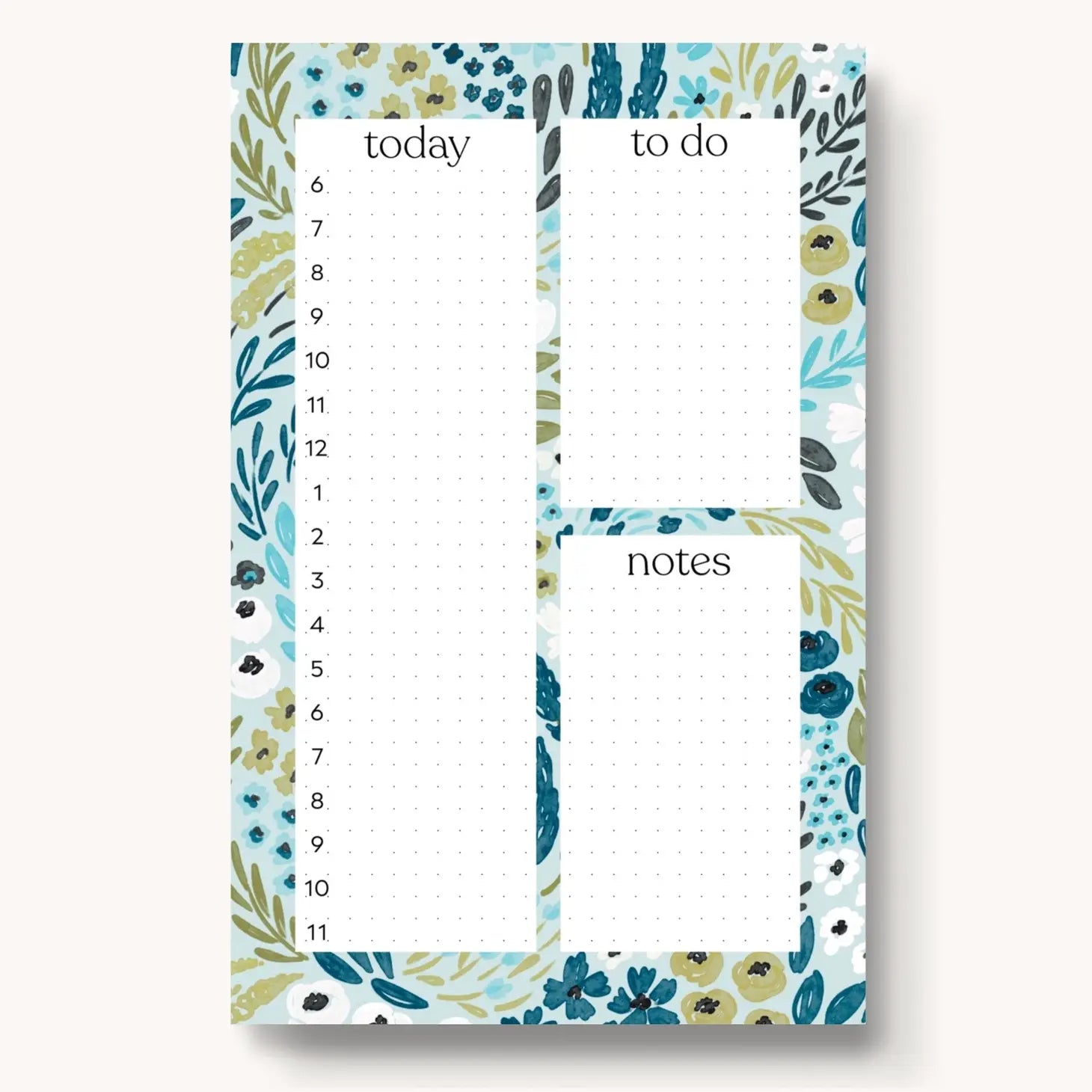 Waterfall Floral Daily Planner Notebook