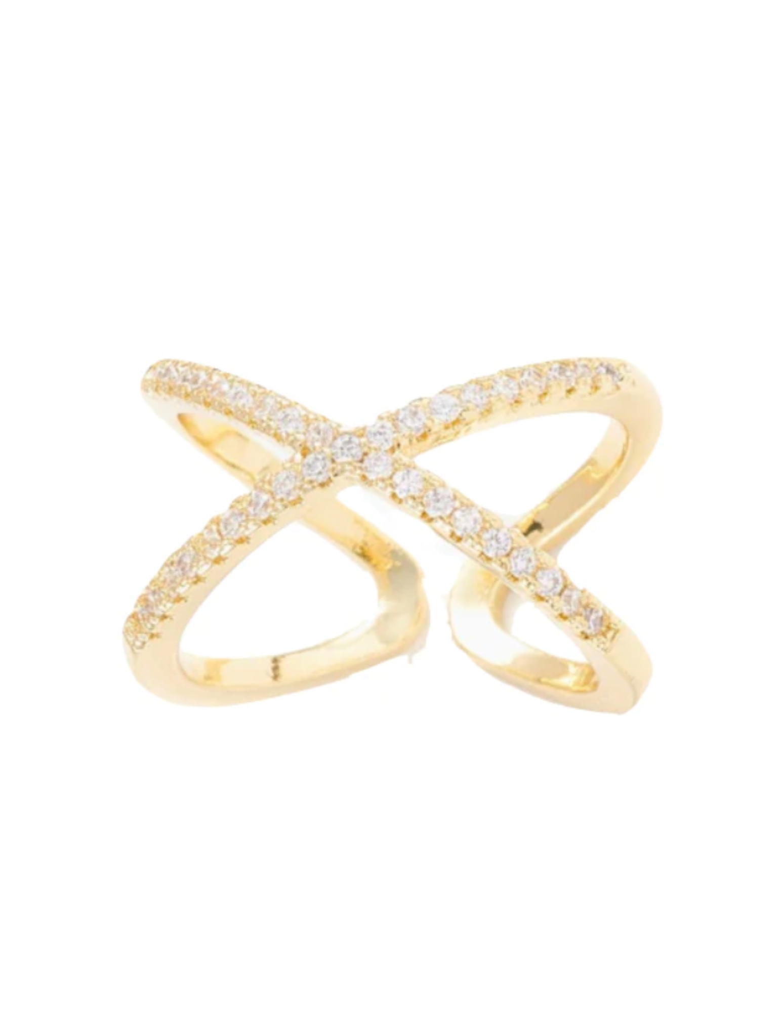 Criss Cross Pave Ring