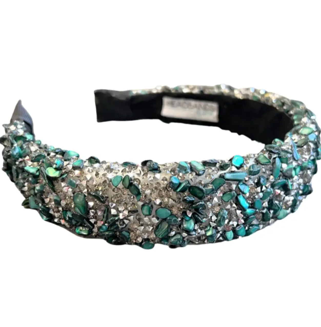 All That Glitters Forest Green & Silver Headband