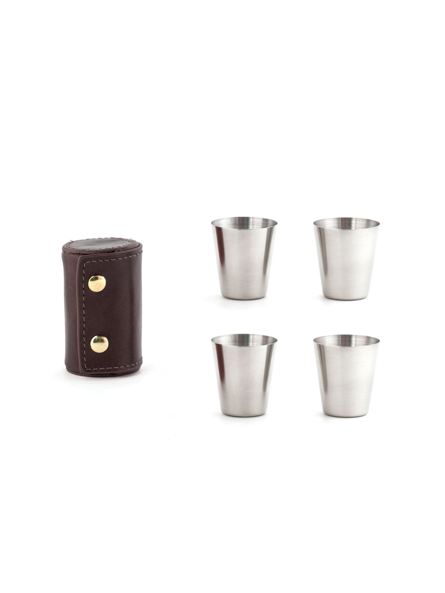 Shot Glasses With Leather Case